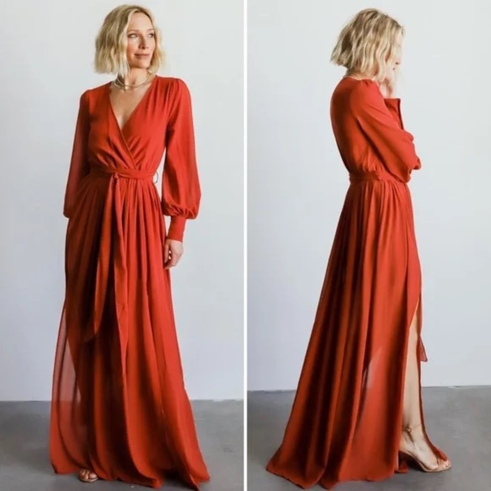 Baltic Born Celine Maxi Dress – Rust – Size Large